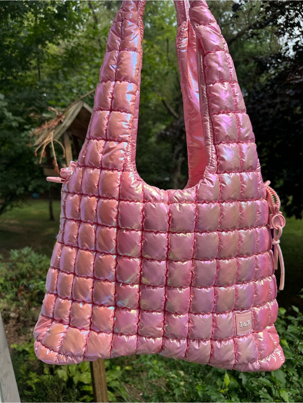Iris & Rainbow -Iris Puff Galaxy Hobo in Pink NWT